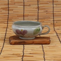 소성 쌍화차잔 250ml 팬지 한방차 전통찻잔