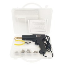 용접기 핸디 플라스틱 핫 스테이플러 용접 기계 납땜 인두 PVC 수리 자동차 범퍼 도구, 02 Black_01 EU Plug