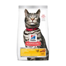 사이언스다이어트 힐스 고양이사료 어덜트 유리너리 헤어볼 컨트롤 치킨 1.6kg 캣, 힐스 고양이사료 어덜트 유리너