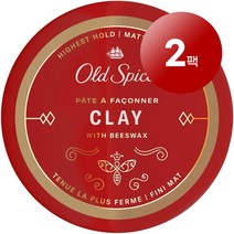 Old Spice 올드스파이스 남성용 모발 두피관리 헤어 스타일링 클레이 왁스 63g 1팩, 2팩