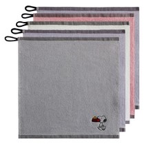 송월타월 스누피 블랙라인 고리 핸드타월 5p, 랜덤발송, 2세트