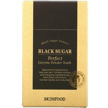 SKINFOOD 흑설탕 퍼펙트 효소 파우더 워시 30팩 각, 단색, 한 사이즈