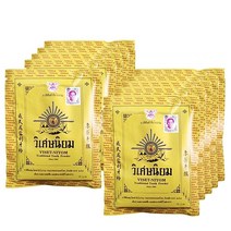태국 허브 가루 소금 치약 40g x 10팩 100년 전통 VISET NIYOM 매직치약