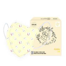 아이다움 캐릭터 입체 마스크 새부리형 개별포장 유아용, 토끼(노랑) 유아용(1~3세), 10매, 1개