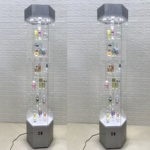 회전 투명 진열장 조명 다용도 거실 led 레고 향수 피규어 레고 코너 장식장 진열장 수납장 장난감, 160x35 6단 블루