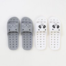 캐릭터 욕실화(270mm) EVA 화장실 슬리퍼 목욕탕 베란다 실내화, 화이트