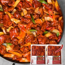 춘천 한입 신선닭갈비 1kg * 2개 (총 4kg 구매시 분모자+면사리 증정), 매운맛1kg+간장맛1kg