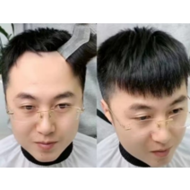 남성 m자 커버 앞머리 패치 부분 가발 이마 숱보충 아이돌 헤어, D(1.2×15)3cm