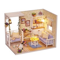 미니어처 소품 미니 하우스 집만들기 나만의 방 꾸미기 키트 Diy 인형의 집 고양이 이층침대, F