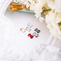 스와로브스키 2858 미니리본 보타이 플랫백 - 5mm 6 color (F)