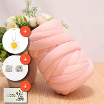 코드99 자이언트얀 1kg 가방 만들기 망고실 빅얀, 패브릭 자이언트 얀 1kg_프롤링 핑크+3종패키지