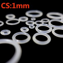 고무오링 VMQ CS 1mm OD 3 45mm 10/50pcs 화이트 실리콘 O 링 개스킷 식품 등급 방수 와셔 고무 절연 라운드 모양의 인감, [21] OD 25mm CS 1mm, [02] 50pcs