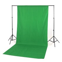정수생활건강 크로마키 배경천 고급형 1.5M x 3M 2M 3M 개인방송 촬영 배경지 크로마키천, 1개, 거치대2*2m