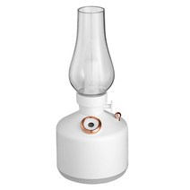 2021new 불꽃 공기 가습기 무선 아로마 디퓨저 usb 충전식 에센셜 오일 7color 조명 크리스마스 선물을위한 멋진 안개, 하얀