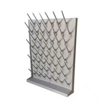 초자건조대 비커 정리대 플라스크 건조대 양면 단면, 그레이 막대 52개 (550x700x120)