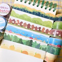 만다린 스튜디오 다이컷 마스킹 테이프 6종 보들보들바다, 1개