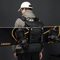 스노우 보드 배낭 남성 어깨 여행 대용량 여성 스포츠 피트니스 가방 스노우 슈 가방 다기능 등산 방수, B금85리터 나일론 블랙（다기능，스키를 걸 수 있습니다