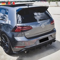 폭스바겐 골프 7 세대 mk7 7.5 rline gti r gtir 스포일러 2014-2019 abs 플라스틱 리어 루프 트렁크 스포일러 윙을위한, 도색되지 않은 gti r