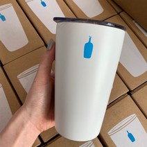 BLUEBOTTLE 작은 파란색 병 동반 컵 파란색 병 커피 컵 스테인레스 스틸 보온병 컵 마크 크리 에이 티브 선물 컵 커피 필터 머그 텀블러, 하얀색, 354ml