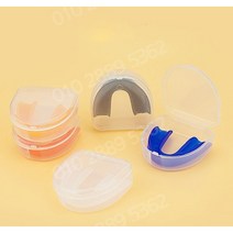 잠잘때 코골이 마우스피스 이갈이 나이트 수면 방지 가드 1개, 주황색