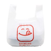 [ILYONG] 배달용 비닐봉투 대 380x580x240mm 500매 맛있게 드세요, 단품