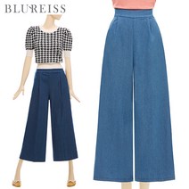 [블루레이스] 와이드핀턱데님팬츠_B2S1PT7111