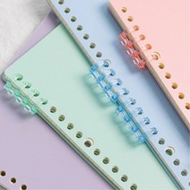 짧은 컬러 똑딱이 플라스틱 제본링 플라스틱링 제본스프링 코일링 10개, 색상, 분홍