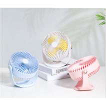 [하프포인트]WT-F12 7인치 대형 USB 유/무선 겸용 탁상용 미니 선풍기(2.0A고속 충전 양면 USB 케이블 포함), 핑크+2.0A 충전 어댑터