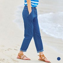 [홈쇼핑상품] D톤 저온스 밴딩 크롭 테이퍼드 데님 팬츠