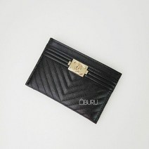 샤넬(명품잡화) 명품샤넬 보이 카드슬롯 홀더 쉐브론 캐비어 블랙 금장 A84431 1149833 953384883