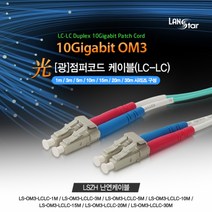 랜스타 광 점퍼코드 OM3 10G LC-LC 1M, 파랑, 1개