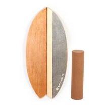 베어플 코어 운동 서핑 밸런스 보드 물고기형, 일자 우드그레이