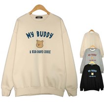 말괄량이 [마이쿠키기모맨투맨] 주니어의류 10대의류 여아옷 맨투맨 후드 크롭