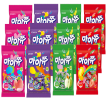 크라운 마이쮸 4종 92g x 12개 (포도 x 3 사과 x 3 딸기 x 3 복숭아 x 3), 1세트