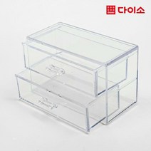 [다이소]클리어서랍장(2단)-1027344