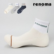 [레노마] 남성 중목 스포츠 이중쿠션 파일 양말 RM5303 3족, 상세설명 참조