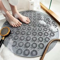 흡판 미끄럼방지 욕실매트, 66cm, 그레이, 1개