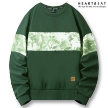 하트비트 트베딘 맨투맨 오버핏 배색 라운드 긴팔티셔츠 국내생산 커플룩 단체복 남자 여자 남여공용 커플티 빅사이즈 단체티