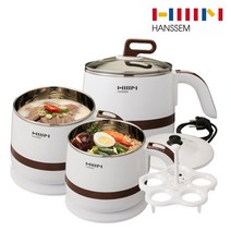 라면3개도 거뜬! 원터치 멀티 라면포트 1.8L+계란찜판 증정, 상세페이지참조()