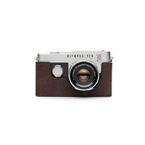카메라 천연가죽 바디케이스 TP 오리지널 올림푸스 필름카메라 PENF 02-984BK, 브라운