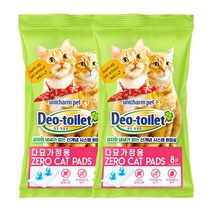 LG유니참 데오토일렛 감자&냄새Zero 고양이패드 8P(다묘용), 단품