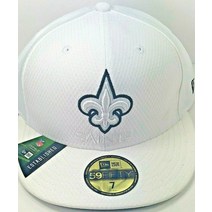 정품 뉴올리언스 세인츠 / 뉴에라 59Fifty / 화이트 트레이닝 / 새상품 택있음 $40 볼캡 빅사이즈