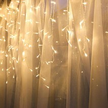크리스마스 조명 폭포 야외 장식 3M 부대 0.5-0.7m led 커튼 문자열 파티 정원 처마, 한개옵션0