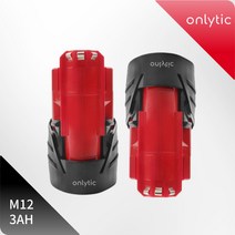 밀워키배터리 12v 3000mah m12 배터리 밀워키 리튬 이온 충전식 배터리 48-11-2401 mil-12a-li 도구 배터리 l30 호환, 협력사, 2팩 3.0ah, 1개