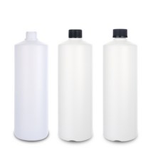 도매 HDPE 1L 환(LTR) 원형 플라스틱 병 용기 - 반투명/ 80개입, 안전캡