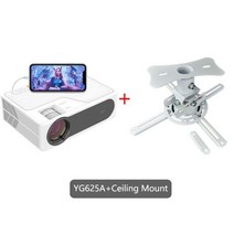 Everycomyg625 프로젝터 LED LCD 네이티브 1080P 7000 루멘 지원 블루투스 풀 HD USB 비디오 4K 비머 홈 시네마 극장, YG625A add CM