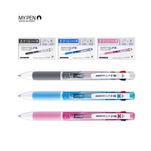 마이펜 세이프티클립 3색 유성 볼펜 0.5mm / 0.7mm (12자루), 0.7mm 라이트 블루