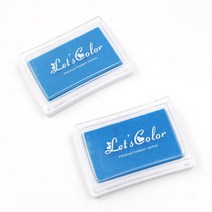 크래프트 스탬프 유성 잉크 패드 블루 하늘 컬러 다꾸 도장 인주 다이어리