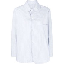 (당일) 22SS 메종 마르지엘라 스티치 스트라이프 포켓 블루 여성 셔츠 S51DL0387 S54630 001F