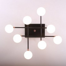 boaz 반디8등 방등 거실등 직부등 LED 인테리어 조명 천장등/실링라이트, 반디8등+LED볼구(전구)8개